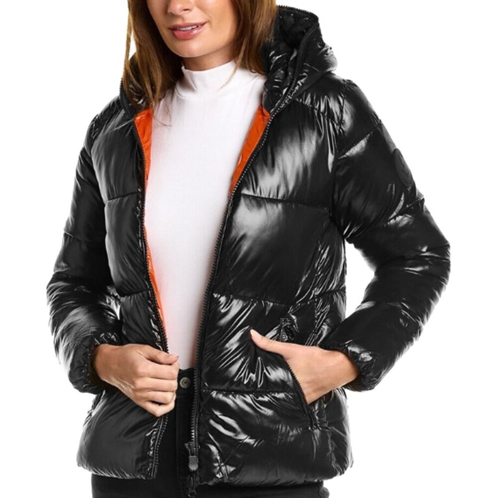 NEW $328 Save The Duck Lois Jacket!  Sm  Black  Quilted  Cruelty Free  Plumtech